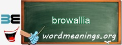 WordMeaning blackboard for browallia